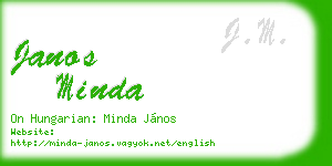 janos minda business card