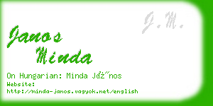 janos minda business card